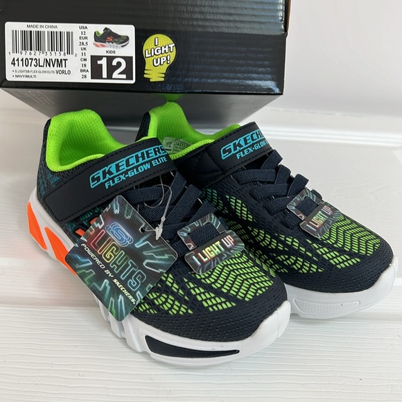 Skechers Boys Light-Up sneakers: Flex-Glow Elite Vorlo
Velcro Navy / Multi - Picture 4 of 4